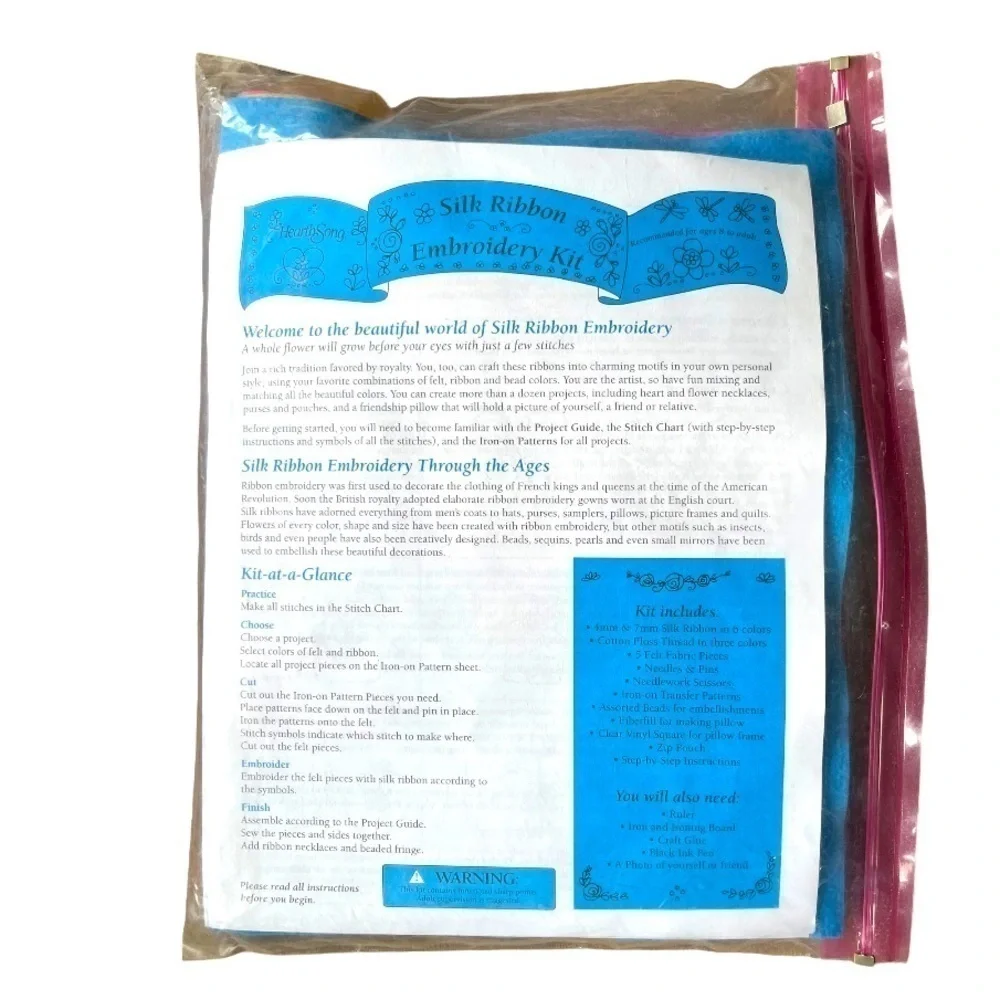 HearthSong Silk Ribbon Embroidery Kit